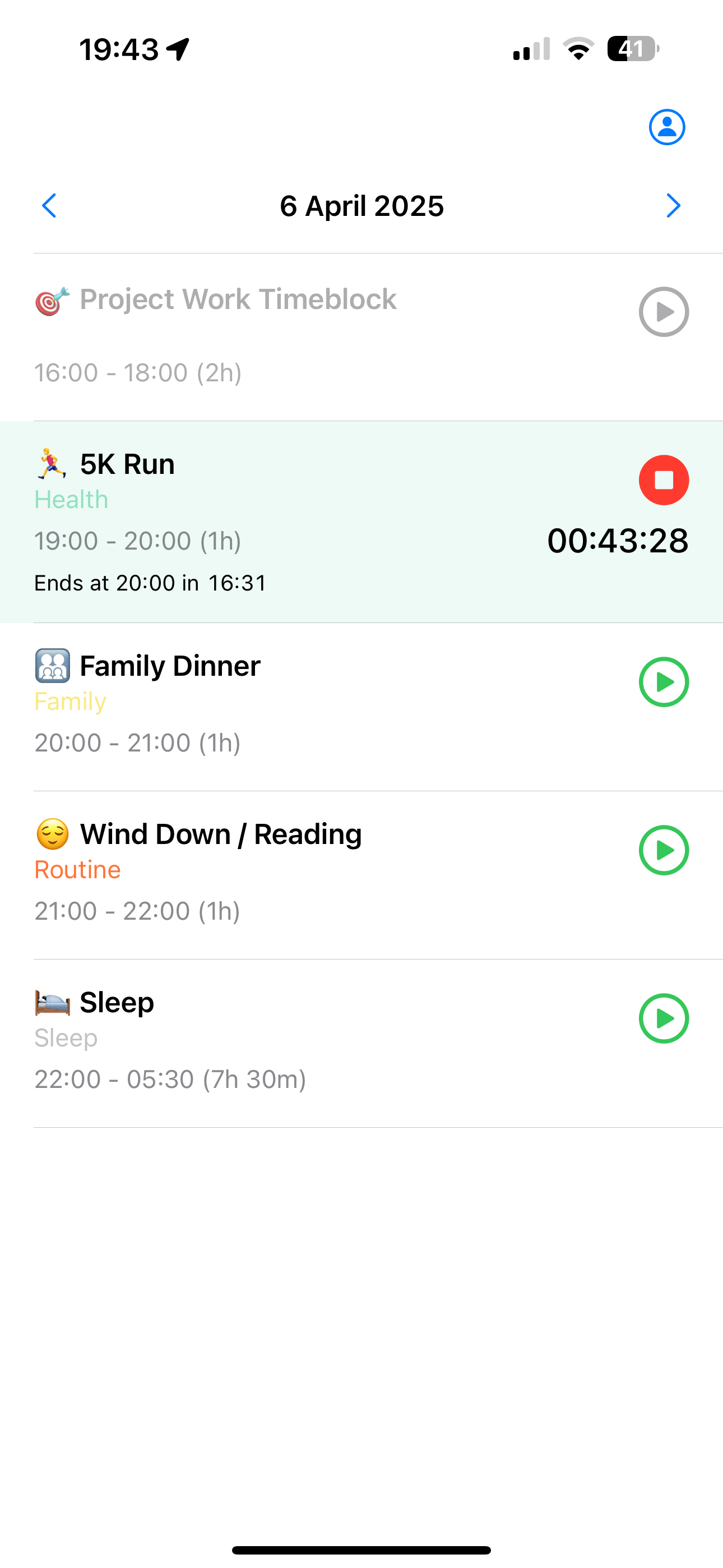 TimeTrace App Screenshot
